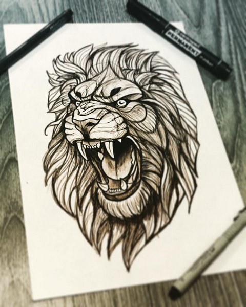Рычащий лев