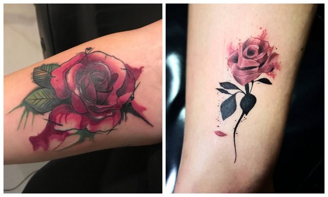 Что означает татуировка с розой и кинжалом?