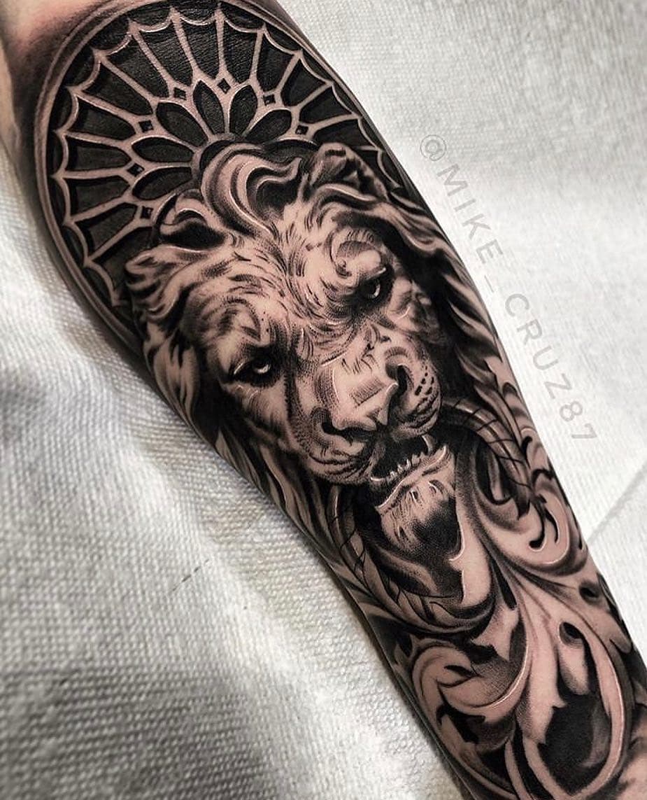 Татуировка Каменной Статуи Льва