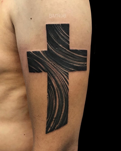 Татуировка Большой Черный Крест