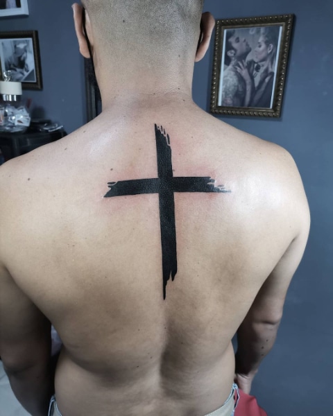 Мужская Татуировка Крест